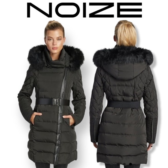 Noize Jackets & Blazers - Noize Brooklyn Long Belted Jacket